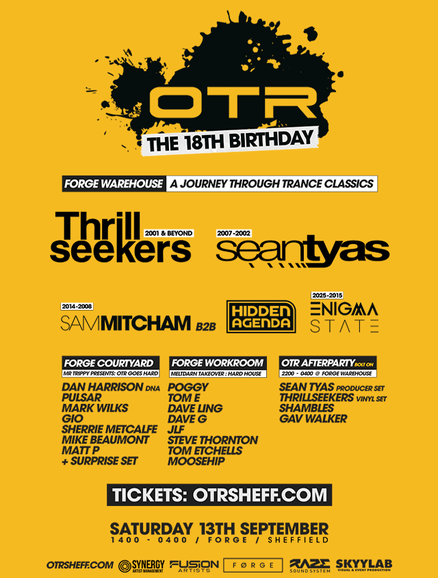 OTR Sheffield 18th Birthday Special Event Flyer T-Shirt